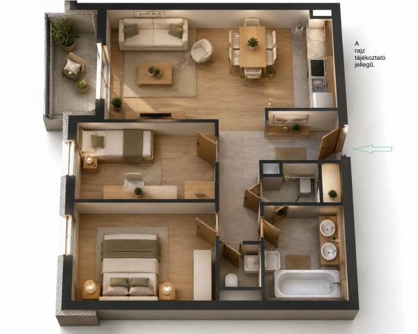 Eladó Lakás Komárom 62 m2 