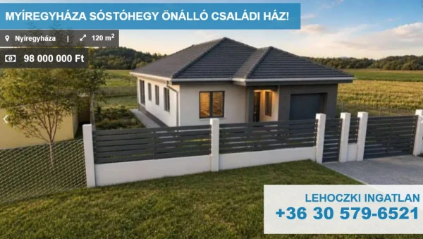 Eladó Ház Nyíregyháza 120 m2 