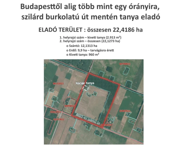 Eladó Telek Kocsér 224186 m2 
