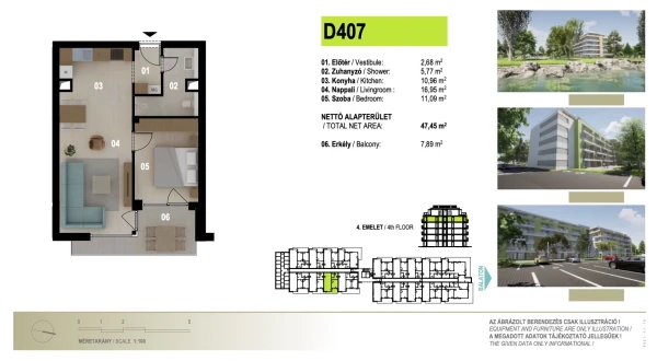 Eladó Lakás Siófok 51 m2 