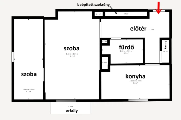 Eladó Lakás Ajka 46 m2 