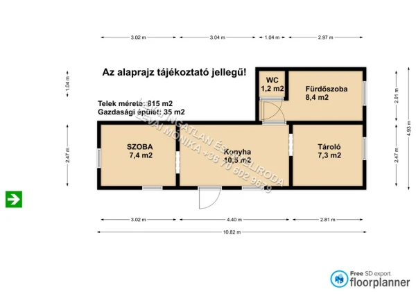 Eladó Telek Békéscsaba 815 m2 