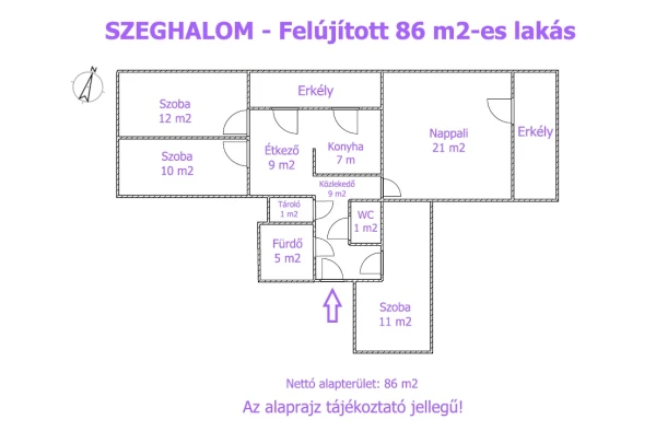 Eladó Lakás Szeghalom 87 m2 