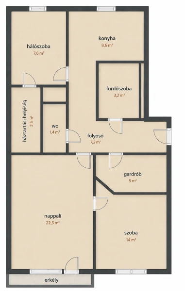 Eladó Lakás Kecskemét 72 m2 
