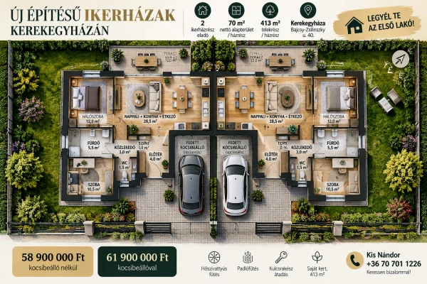 Eladó Ház Kerekegyháza 70 m2 