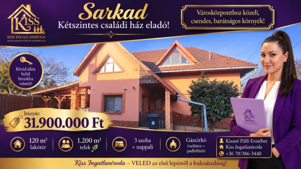 Eladó Ház Sarkad 120 m2 