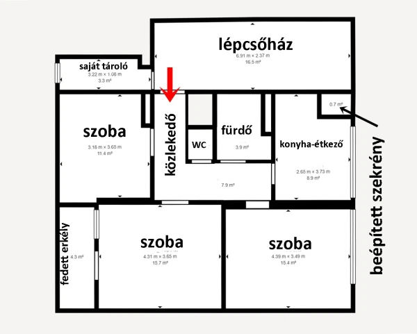 Eladó Lakás Veszprém 77 m2 