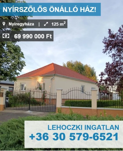 Eladó Ház Nyíregyháza 125 m2 